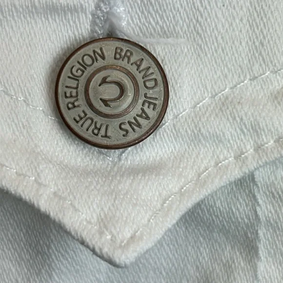 True Religion Billy Women’s White  Jeans size 28 - Picture 4 of 13